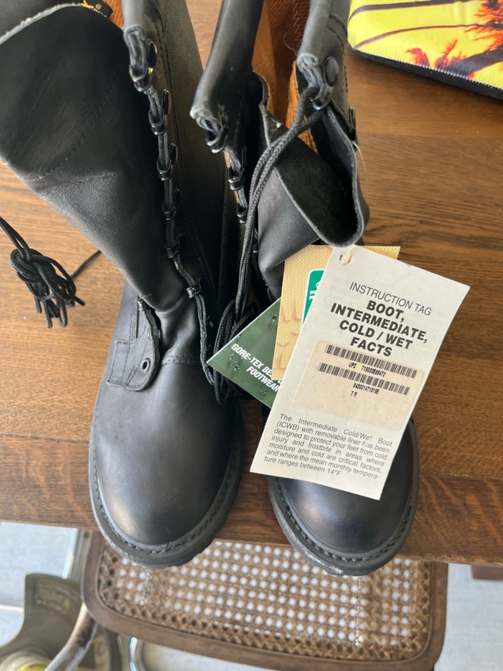 GORE-TEX Black Lace-Up Combat Boots